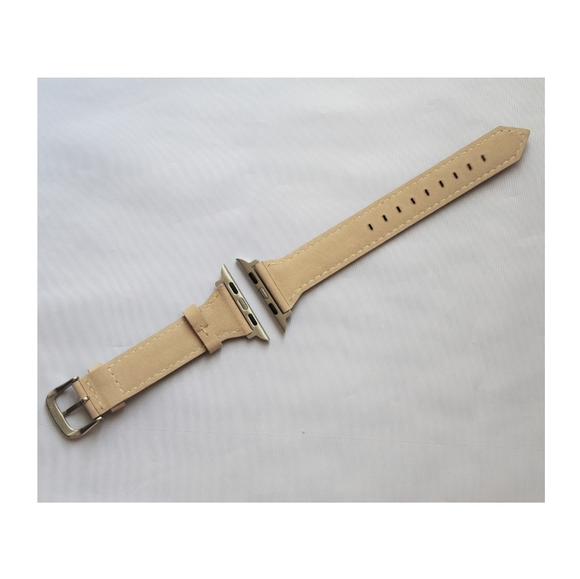 Watch 7 6 5 4 3 2 1 SE Band Leather 38/40/41/42/44/45mm Beige New - Picture 3 of 3